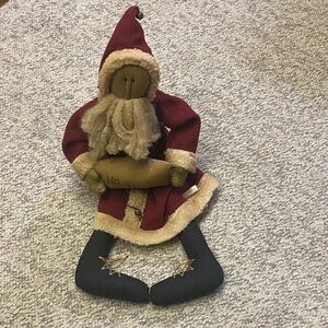 Handcrafted Santa Doll with Red Coat